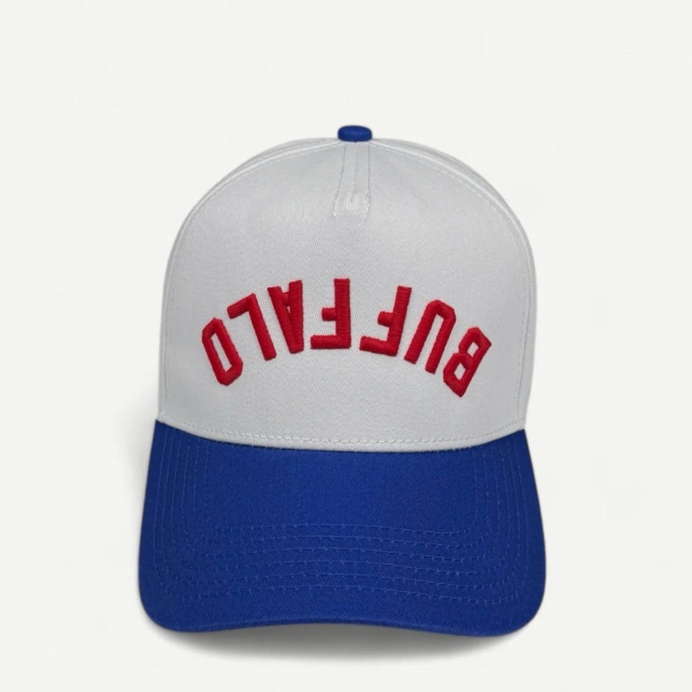 BUFFALO - Upside Down Blue & White Two-Tone hat used